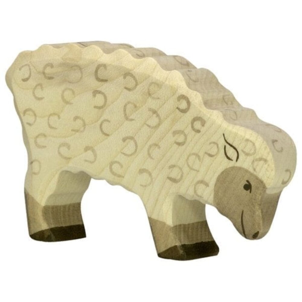 NWT Holztiger Wooden Toy Sheep Feeding